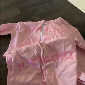 Pink Zip-Up Tracksuit fake hidden cult from china